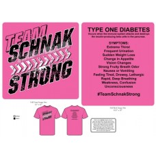 Team Schnak Strong T-shirt Pink with Symptoms